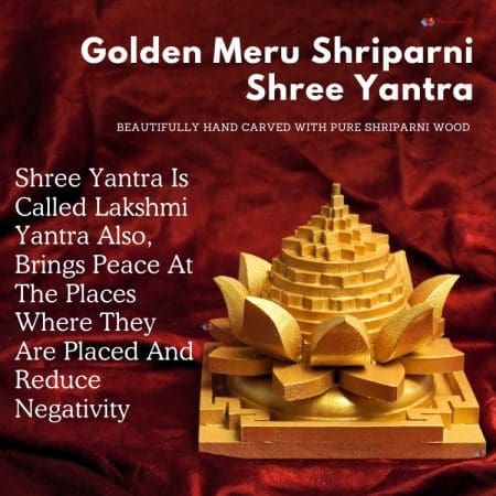 Golden Meru Shriparni (sevan/saven) Shree Yantra
