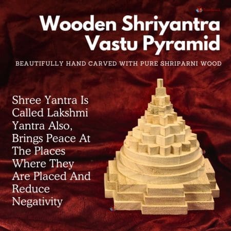 Shriparni (sevan/saven) Wooden Shriyantra Vastu Pyramid Yantra