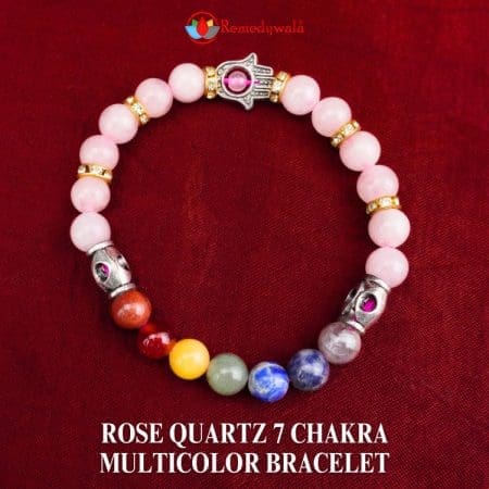 Rose Quartz 7 Chakra Multicolor Bracelet