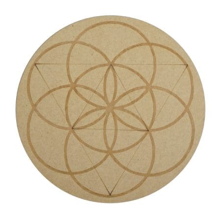 Flower of Life Crystal Grid Plate (10 Inch Approx)