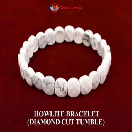 Howlite Bracelet (Diamond Cut Tumble)