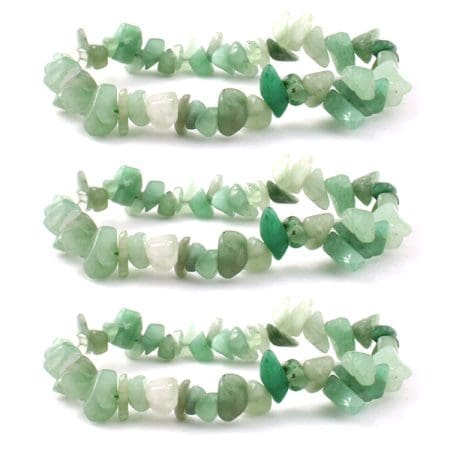 Green Aventurine Chips Bracelet (Pack of 3)