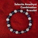 Selenite Amethyst Combination Bracelet 8mm