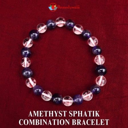 Amethyst Sphatik Combination Bracelet 8mm