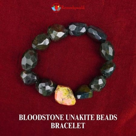 Bloodstone Unakite Beads Bracelet