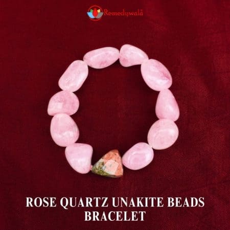 Rose Quartz Unakite Beads Bracelet