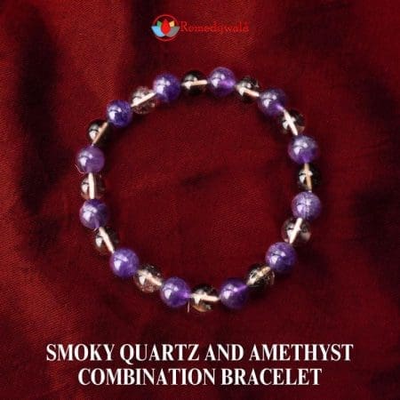 Smoky Quartz and Amethyst Combination Bracelet- Remedywala