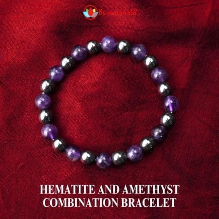 Hematite and Amethyst Combination Bracelet