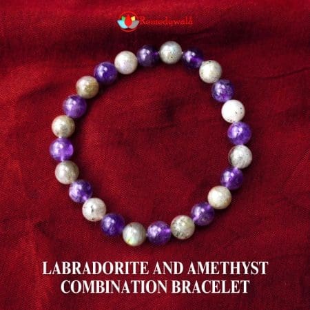 Labradorite and Amethyst Combination Bracelet
