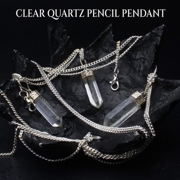 Clear Quartz pencil Pendant
