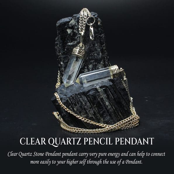 Clear Quartz pencil Pendant