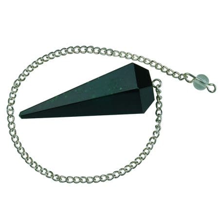 Green Goldstone Crystal Dowsing Pendulum