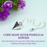 Cone Shape silver pendulum dowser