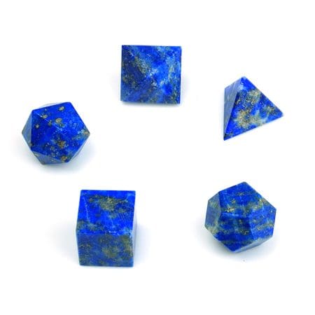 Lapis Lazuli Platonic Sacred Geometry Set of 5