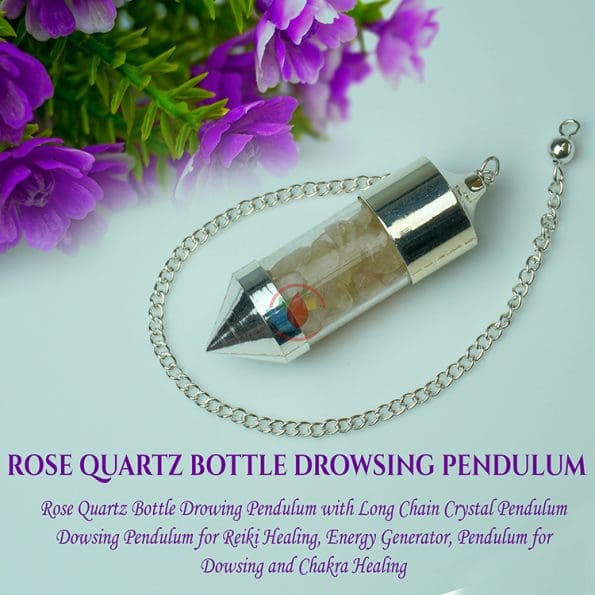 Rose Quartz Bottle Drowsing Pendulum