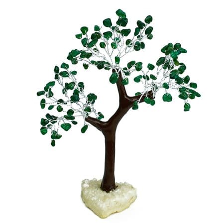 Green Jade Tree 150 Beads Rough Stone Base