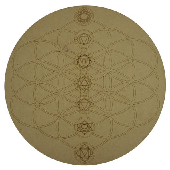 Flower Of Life Chakras Plate (12 Inch)