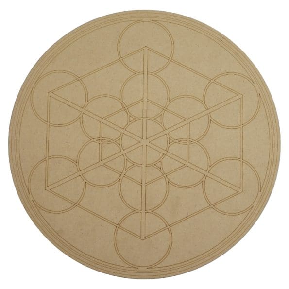 Flower Of Life Metatron Cube Plate (12 Inch)