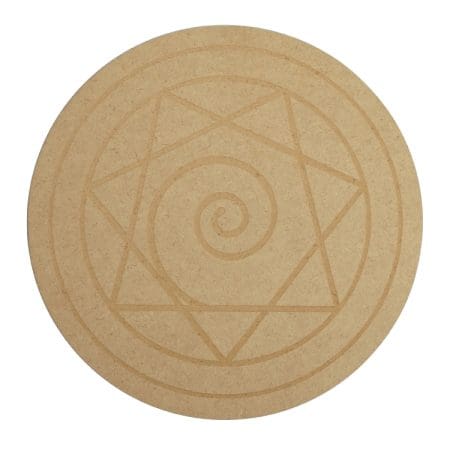 PHI Symbol Crystal Grid Plate (10 Inch Approx)