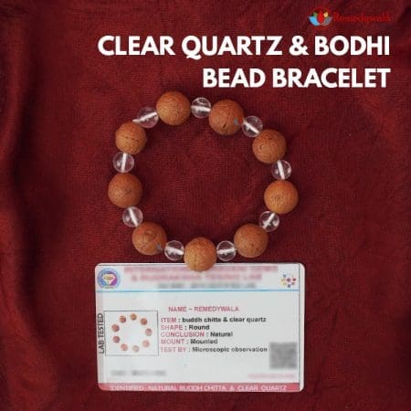 Clear Quartz & Bodhi Bead bracelet