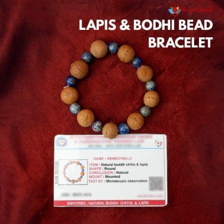 Lapis & Bodhi Bead Bracelet