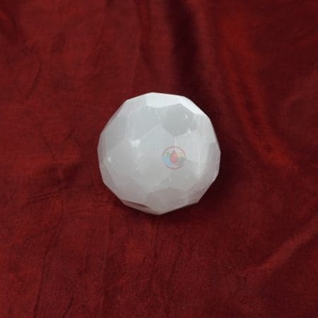 Selenite Diamond Cut Sphere Ball