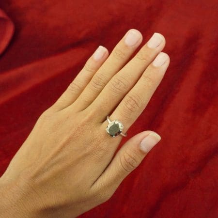 Golden Pyrite Diamond cut ring