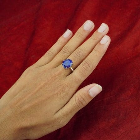 Lapis Lazuli Diamond Cut Ring