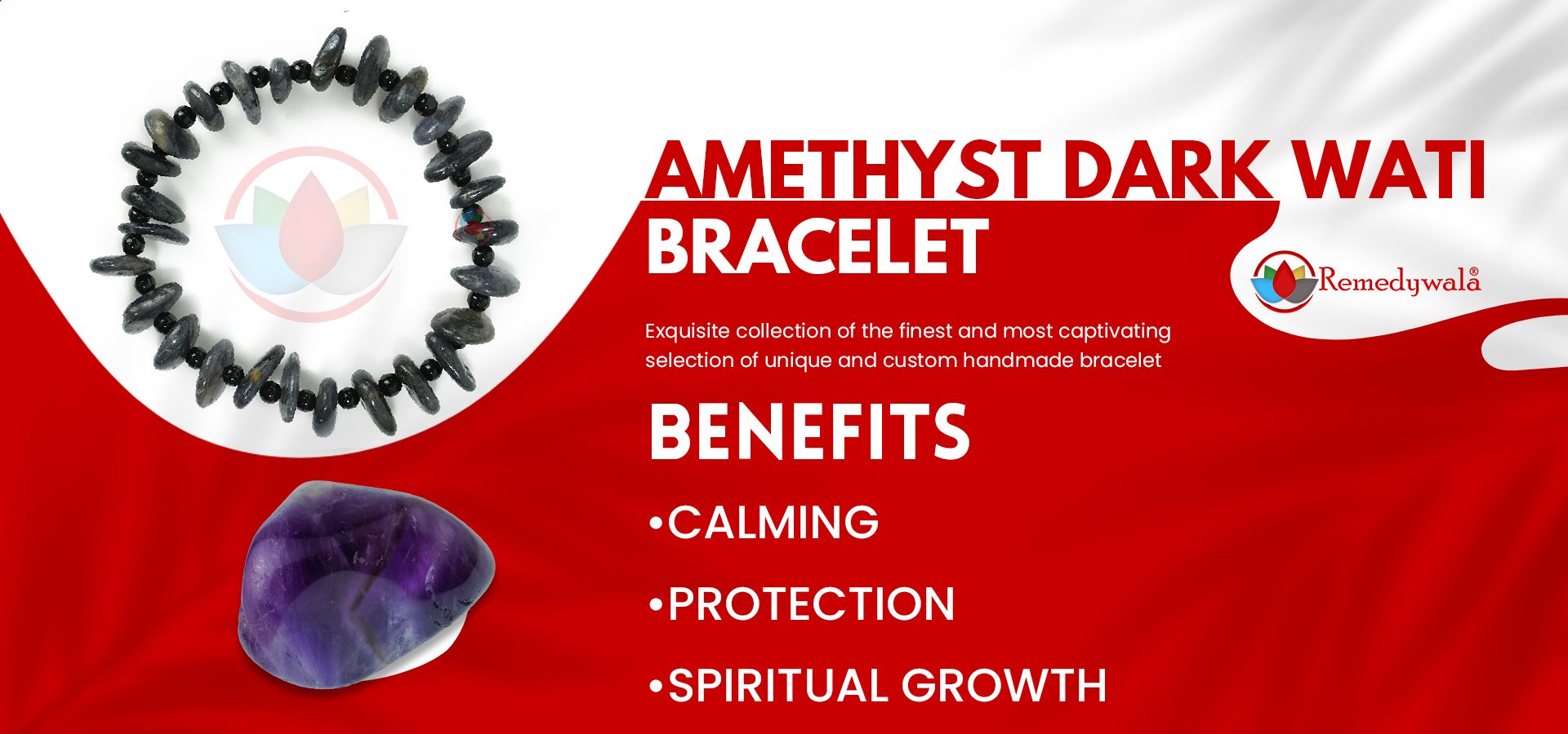 Amethyst Dark Wati Bracelet 4 mm