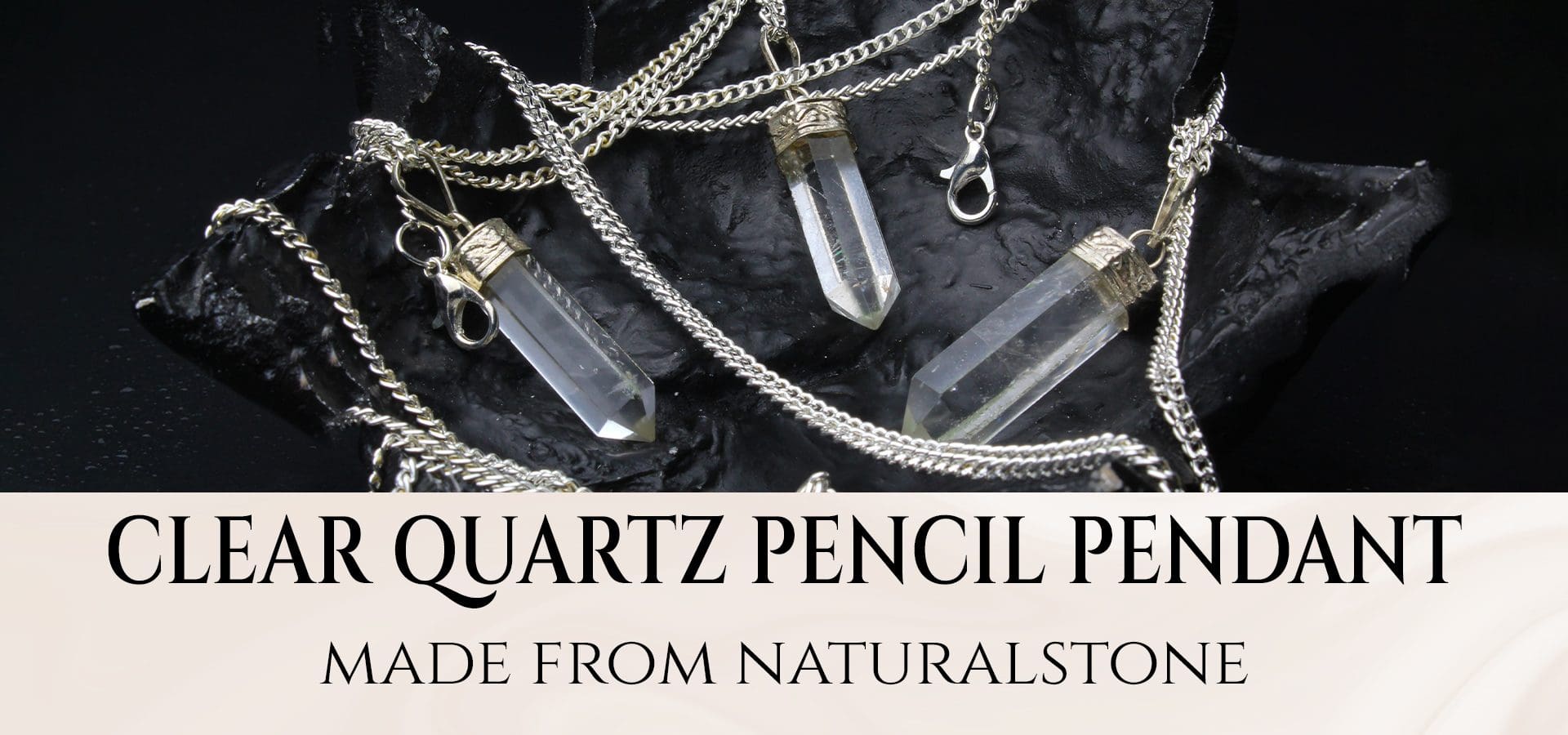 Clear Quartz Pencil Pendant