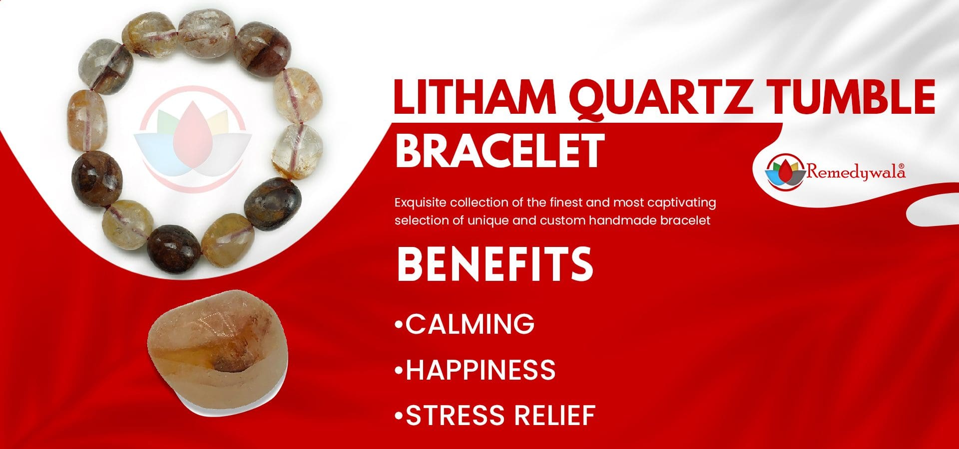 Litham Quartz Tumble Stone Bracelet